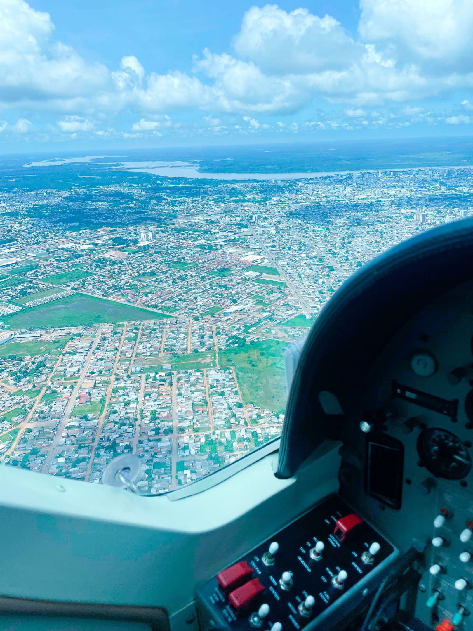 Vista aérea a bordo de um voo da Soul Aviation